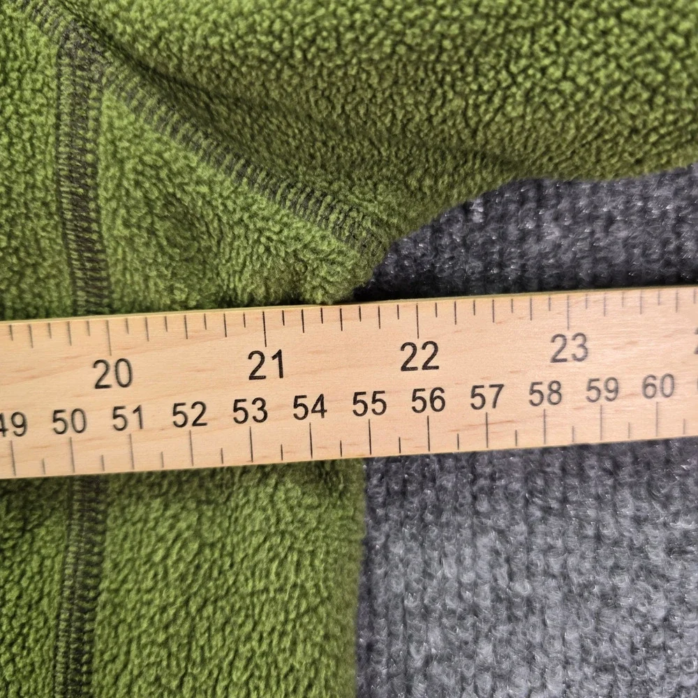 The North Face Cap Rock 1/4 Zip Pullover Men Large Green Textured Fleece Sweater